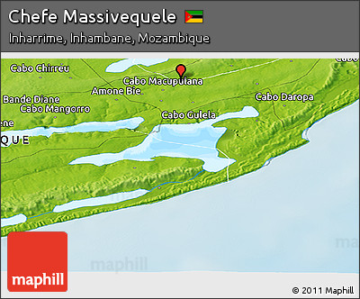 Physical Panoramic Map of Chefe Massivequele