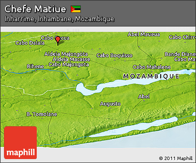 Physical Panoramic Map of Chefe Matiue
