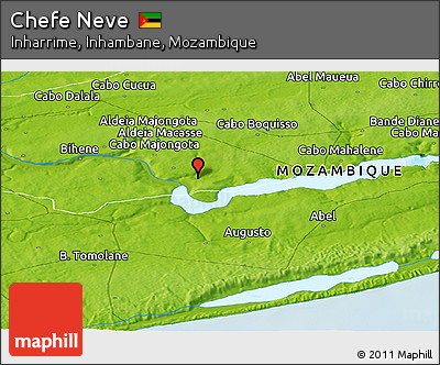 Physical Panoramic Map of Chefe Neve