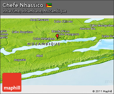 Physical Panoramic Map of Chefe Nhassico