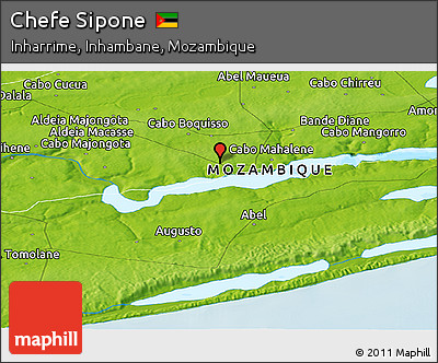 Physical Panoramic Map of Chefe Sipone