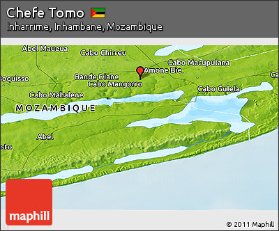 Physical Panoramic Map of Chefe Tomo