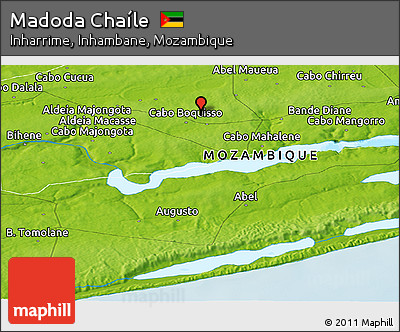 Physical Panoramic Map of Madoda Chaíle