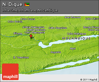 Physical Panoramic Map of N. Dique