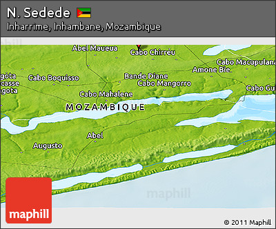 Physical Panoramic Map of N. Sedede