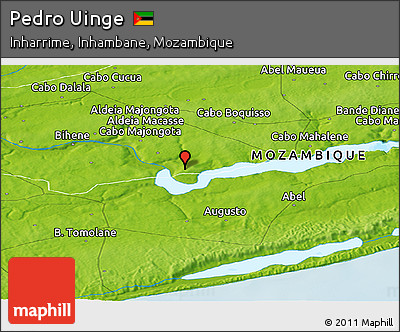 Physical Panoramic Map of Pedro Uinge