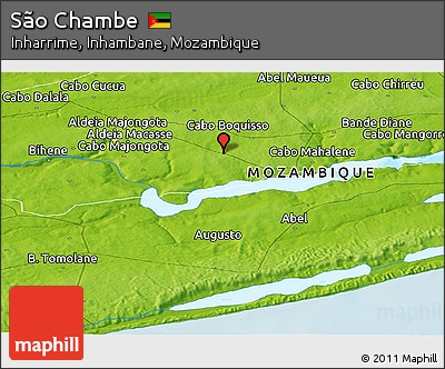 Physical Panoramic Map of São Chambe