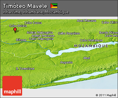 Physical Panoramic Map of Timóteo Mavele