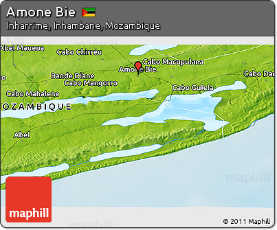 Physical Panoramic Map of Amone Bie