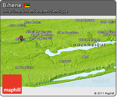 Physical Panoramic Map of Bihene