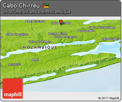 Physical Panoramic Map of Cabo Chirreu