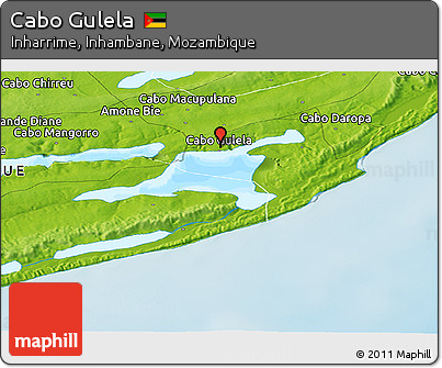 Physical Panoramic Map of Cabo Gulela