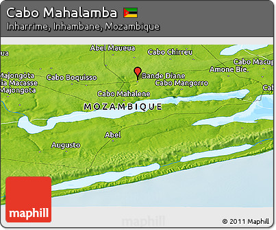 Physical Panoramic Map of Cabo Mahalamba