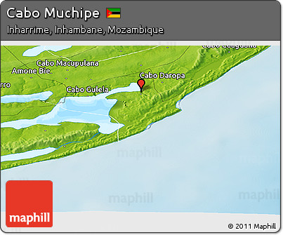 Physical Panoramic Map of Cabo Muchipe