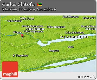 Physical Panoramic Map of Carlos Chitofo