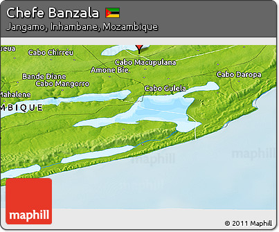 Physical Panoramic Map of Chefe Banzala