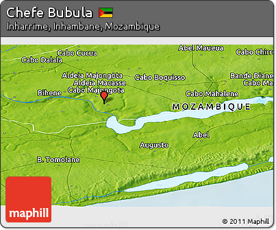 Physical Panoramic Map of Chefe Bubula