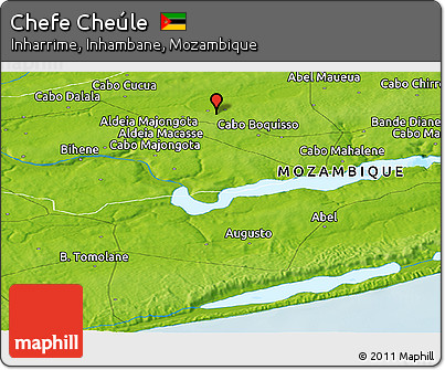 Physical Panoramic Map of Chefe Cheúle