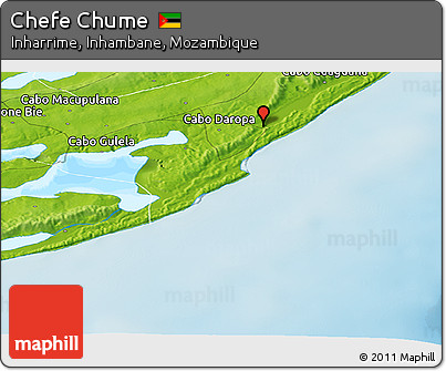 Physical Panoramic Map of Chefe Chume