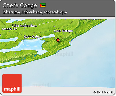Physical Panoramic Map of Chefe Conge