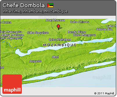Physical Panoramic Map of Chefe Dombola