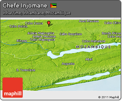 Physical Panoramic Map of Chefe Injomane