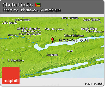 Physical Panoramic Map of Chefe Limão