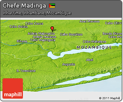Physical Panoramic Map of Chefe Madinga