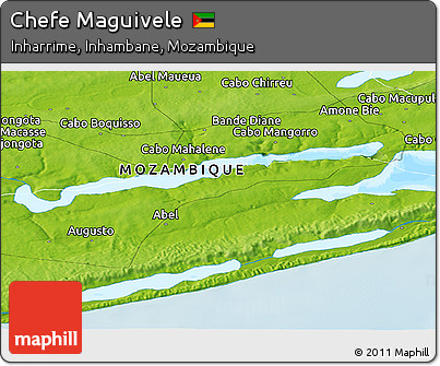 Physical Panoramic Map of Chefe Maguivele