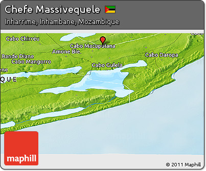 Physical Panoramic Map of Chefe Massivequele