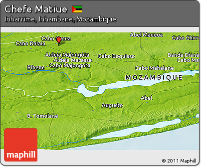 Physical Panoramic Map of Chefe Matiue