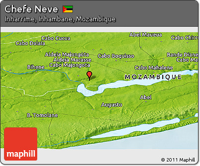 Physical Panoramic Map of Chefe Neve