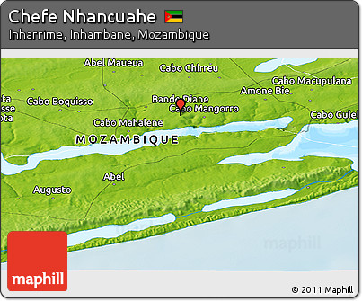 Physical Panoramic Map of Chefe Nhancuahe
