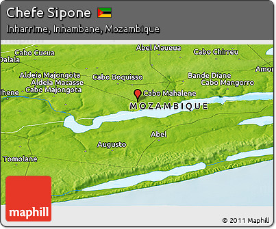 Physical Panoramic Map of Chefe Sipone