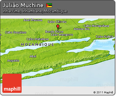 Physical Panoramic Map of Julião Muchine