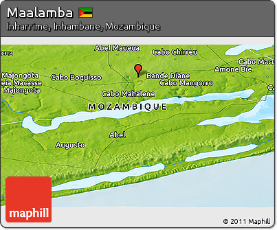 Physical Panoramic Map of Maalamba