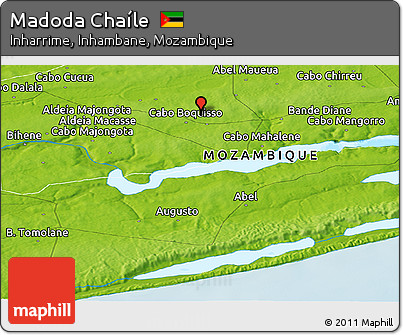 Physical Panoramic Map of Madoda Chaíle