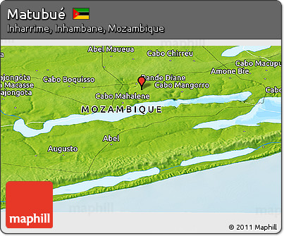 Physical Panoramic Map of Matubué