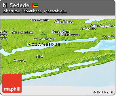 Physical Panoramic Map of N. Sedede