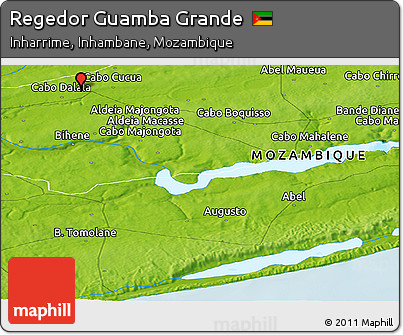 Physical Panoramic Map of Regedor Guamba Grande