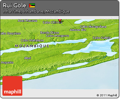 Physical Panoramic Map of Rui Gole