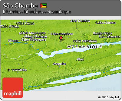 Physical Panoramic Map of São Chambe