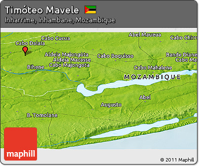 Physical Panoramic Map of Timóteo Mavele