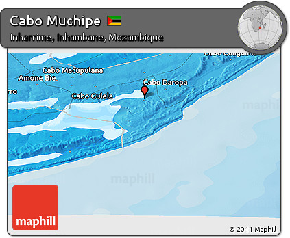 Political Panoramic Map of Cabo Muchipe
