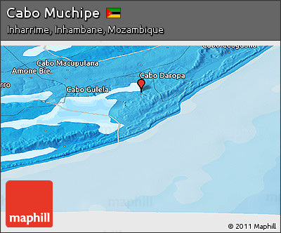 Political Panoramic Map of Cabo Muchipe