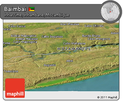 Satellite Panoramic Map of Baimbai