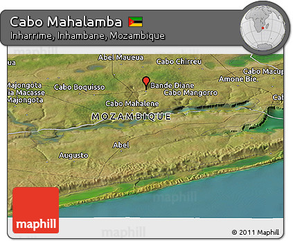 Satellite Panoramic Map of Cabo Mahalamba