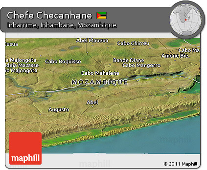 Satellite Panoramic Map of Chefe Checanhane