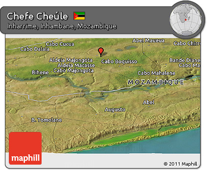 Satellite Panoramic Map of Chefe Cheúle