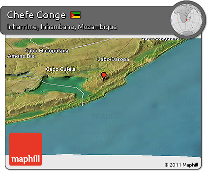 Satellite Panoramic Map of Chefe Conge